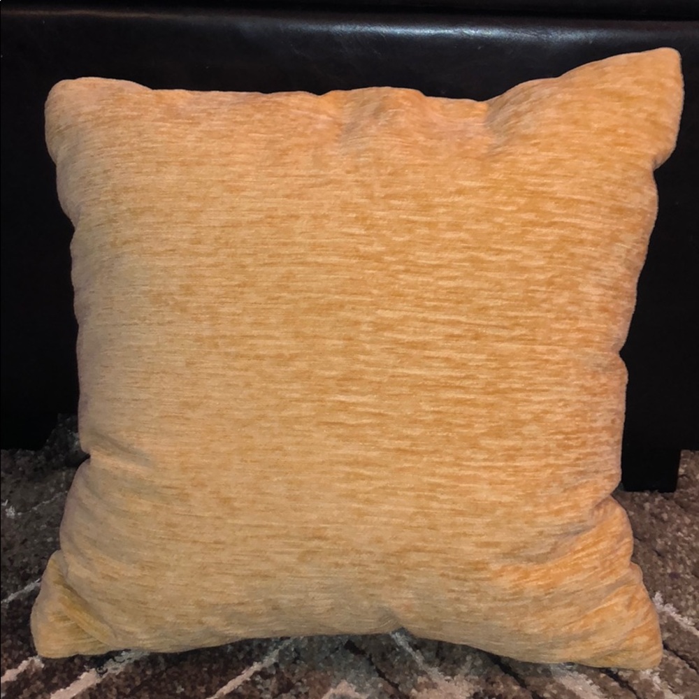 Yellow Chenille Oversize Square Throw Toss Pillow